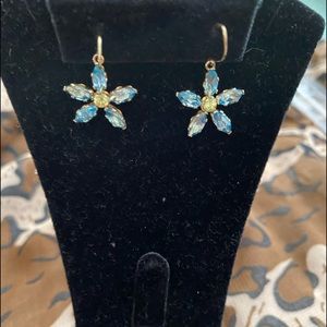 Dangling aquamarine earrings
